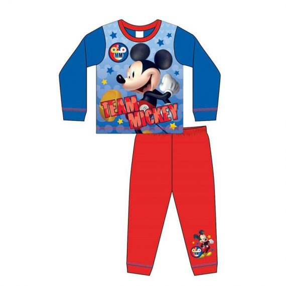 OtroškaPižamaZdolgimiRokaviKompletModroRdečaMickeyMouseDisneyMikiMiškaMišekZaFanteDečke