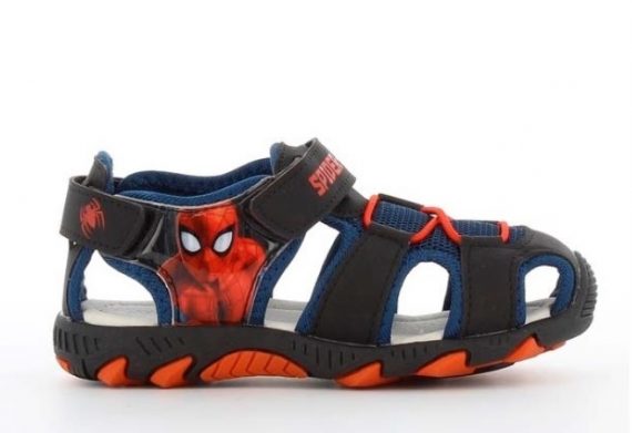 OtroškiČrniRdečiDeškiZaprtiSandaliSpidermanPajekPoletniZaDečkeFante